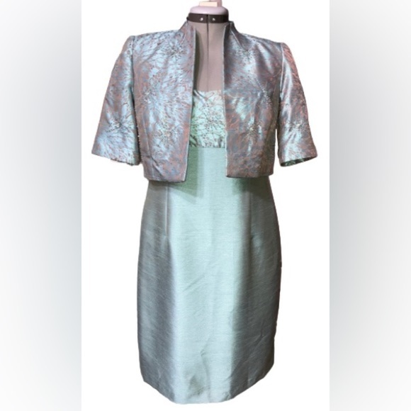 R&M Richards 2 piece beaded dress set, sz 8 - Picture 1 of 7